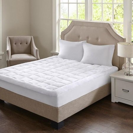 MADISON PARK Madison Park MP16-3147 Cloud Soft Overfilled Plush Waterproof Mattress Pad Queen - White MP16-3147
